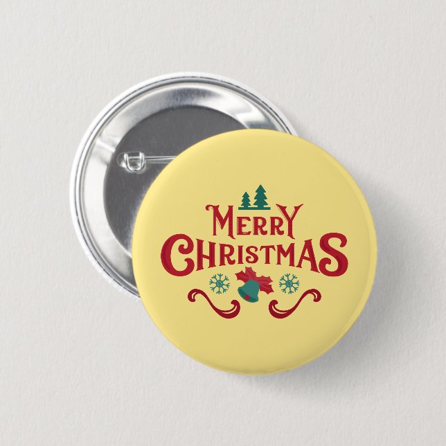 Personalized Christmas Button–Custom Seasonal Pin (Front & Back)
