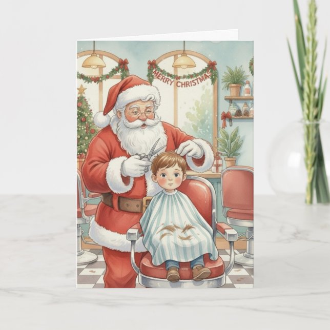 Personalized Christmas Card for Hair Stylist (Front)