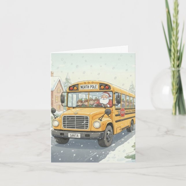 Personalized Christmas Card for School Bus Drivers (Front)