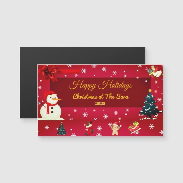 Personalized Christmas Card with Name  (Front/Back)