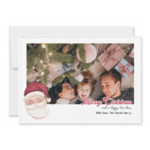 Personalized Christmas card with Santa