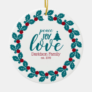 Personalized Christmas Ceramic Tree Decoration