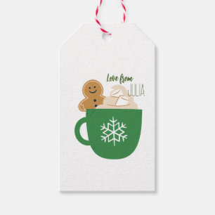 Personalized Christmas Coffee Cute Xmas Name Gift  Gift Tags