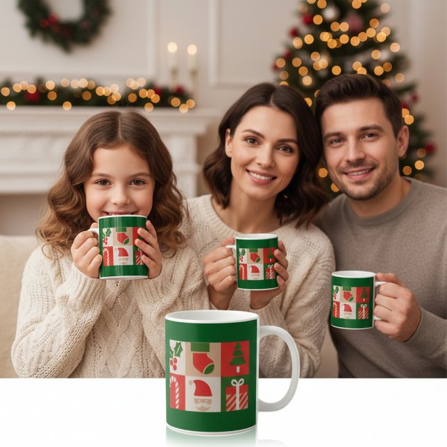  Personalized  christmas collage  elegant script Coffee Mug (Creator Uploaded)