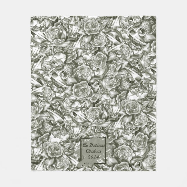 Personalized Christmas fleece blanket (Front)