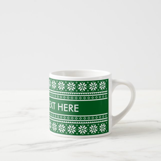 Personalized Christmas gift espresso coffee cup (Right)