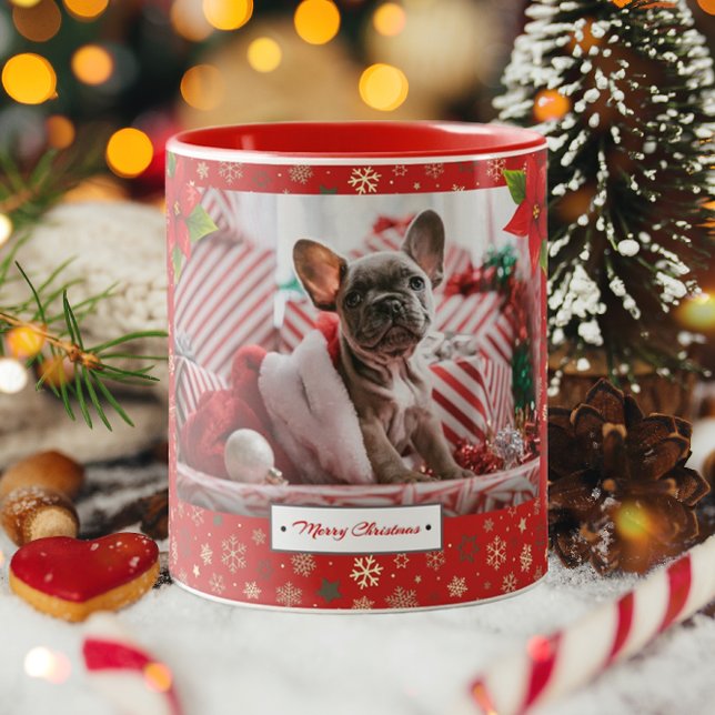 Personalized Christmas Holidays Photo Two-Tone Coffee Mug (Creator Uploaded)