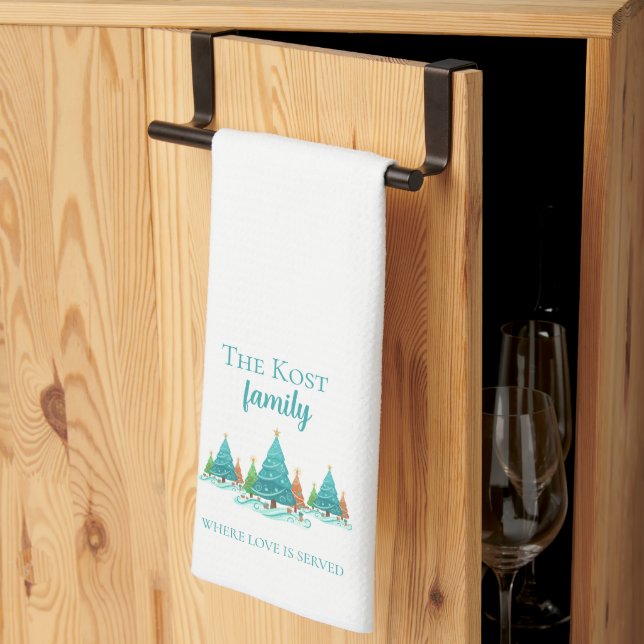 Personalized Christmas Kitchen Towels (Thirds Fold)
