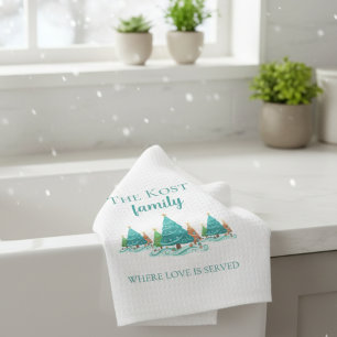Personalized Christmas Kitchen Towels