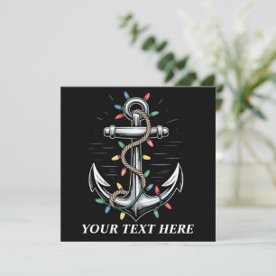 Personalized Christmas Lights Boating Sailing Holiday Card