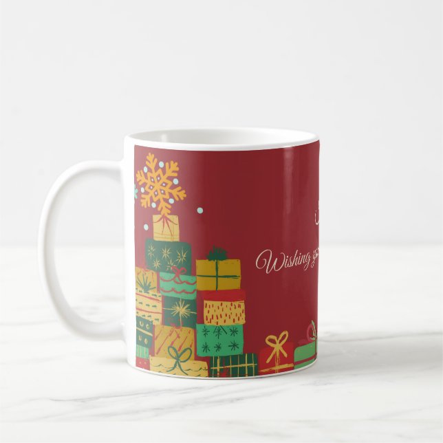 Personalized Christmas Mug – Cozy Holiday Design (Left)