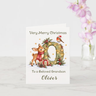 Personalized Christmas Name – Letter O Card