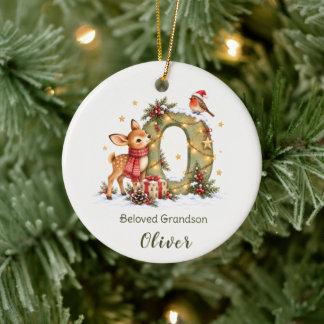 Personalized Christmas Name – Letter O Ceramic Tree Decoration