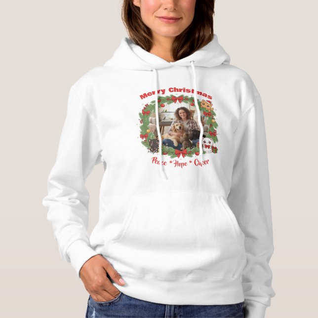 Personalized Christmas Pet Lover Hoodie (Front)