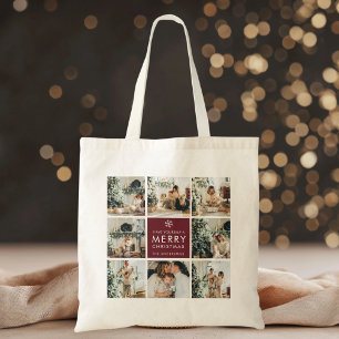 Personalized Christmas Photo Custom Family Gift Tote Bag