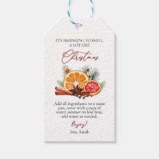 Personalized Christmas Potpourri Recipe Gift Tag