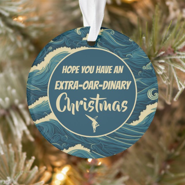 Personalized Christmas rowing funny acrylic  Ornament (Tree)