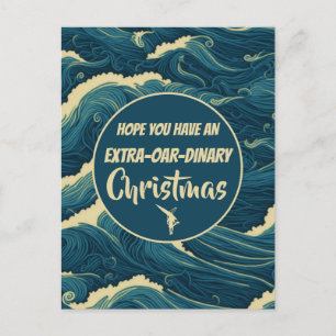 Personalized Christmas rowing funny  Postcard