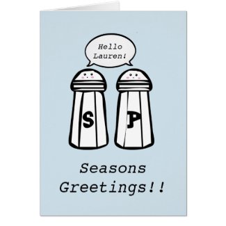 Personalized christmas seasons greeting card