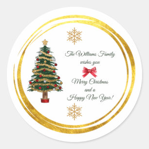 Personalized Christmas Sticker with Name & Wishes