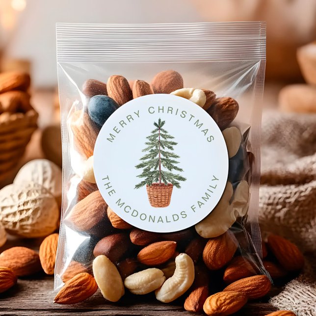 Personalized Christmas Stickers Minimalist Tree (Creator Uploaded)