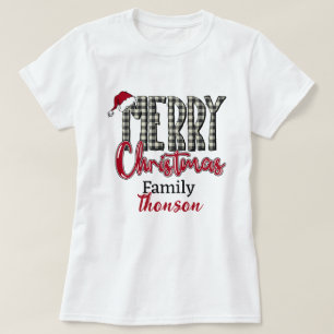 Personalized Christmas T-shirt with family name