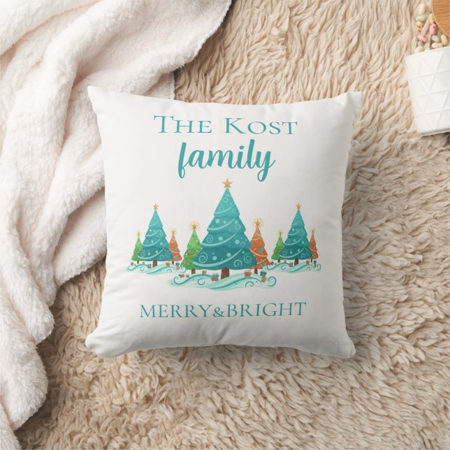 Personalized Christmas Throw Pillow (Blanket)