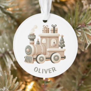 Personalized Christmas Train for Kids Ornament