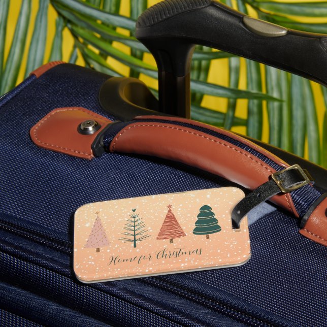 Personalized Christmas Tree Design Luggage Tag (Front Insitu 3)