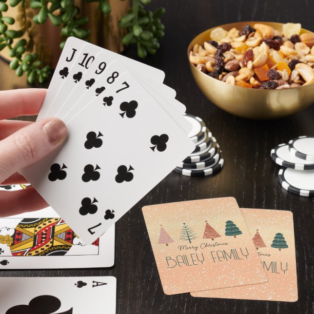 Personalized Christmas Tree Design Playing Cards (In Situ)