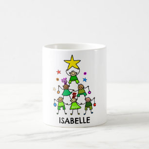 Personalized Christmas Tree Kids Coffee Mug