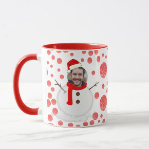 Personalized Christmas Two Funny Face Photo Mug