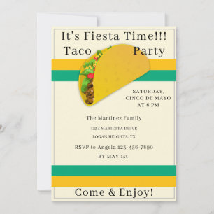 Personalized Cinco de Mayo Taco Party Invitation