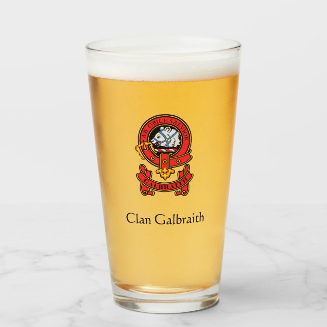 Personalized Clan Galbraith Drinking Glasses (Front Filled)