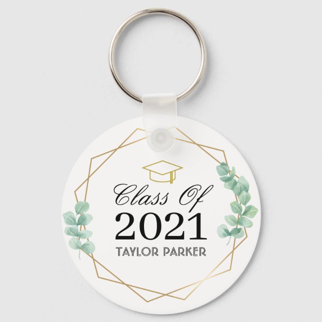 Personalized class of 2023 Graduation  Key Ring (Front)