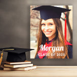 Personalized Class of 2023 Graduation Photo Canvas Print<br><div class="desc">Modern and stylish graduation wall art wrapped canvas design features a photo of your graduate with simple name and class year wording that can be personalized for your grad. A beautiful accent for the graduation party,  and a special keepsake to display in your home.</div>