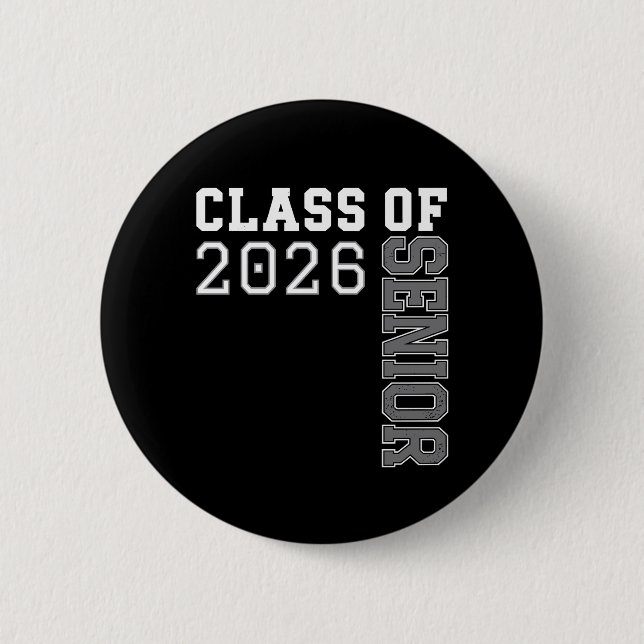 Personalized Class Of 2026 Senior Graduation 6 Cm Round Badge (Front)