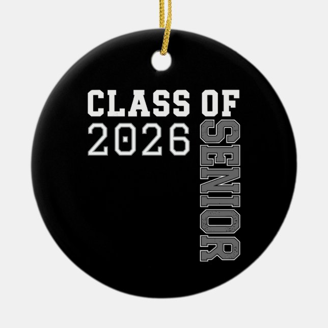 Personalized Class Of 2026 Senior Graduation Ceramic Tree Decoration (Front)