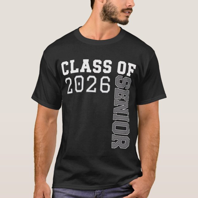Personalized Class Of 2026 Senior Graduation T-Shirt (Front)