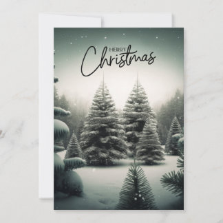 Personalized Classic Christmas Forest Gift Card
