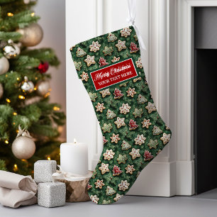 Personalized Classic Christmas Stocking Watercolor