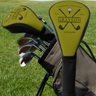 Personalized Classic Club Olive Green Golf Head Cover