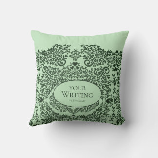 Personalized Classic Elegant Damask Botanical Cushion