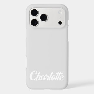 Personalized Classic Elegant Monogram Light Grey 