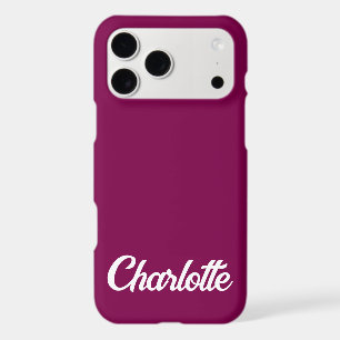Personalized Classic Elegant Monogram Wine Colour