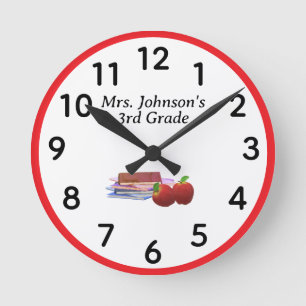 Personalized Classroom Round Clock