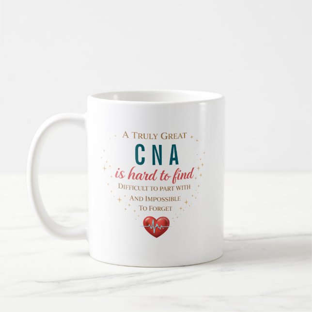 Personalized CNA Appreciation Quote Coffee Mug (Left)