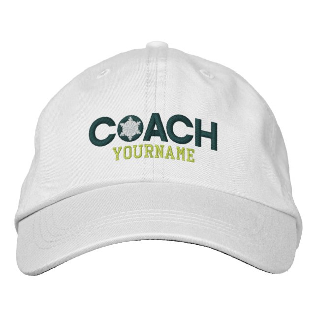 Personalized Coach Snowflakes Embroidered Hat (Front)