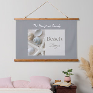 Personalized Coastal Seashell Gift for Beach House Hanging Tapestry