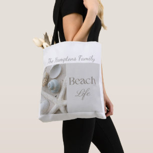 Personalized Coastal Seashell Gift for Beach House Tote Bag